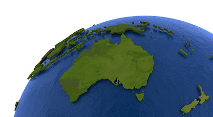 Image showing Australian continent on Earth