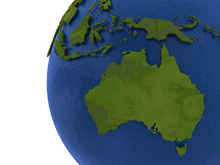 Image showing Australian continent on Earth