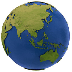 Image showing Asian continent on Earth