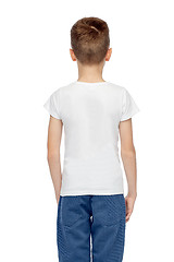 Image showing boy in white t-shirt and jeans