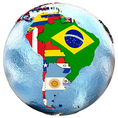 Image showing Political south America map