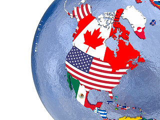 Image showing Political north America map