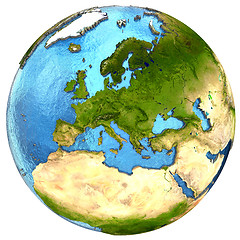 Image showing European continent on Earth