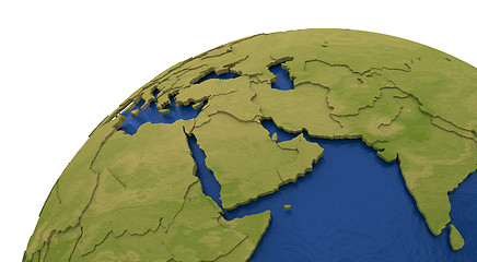 Image showing Middle East region on Earth