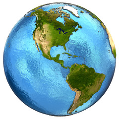 Image showing American continents on Earth