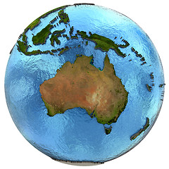 Image showing Australian continent on Earth