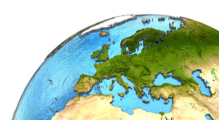 Image showing European continent on Earth