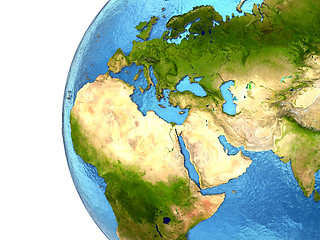 Image showing EMEA region on Earth