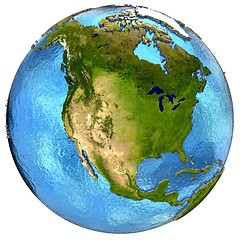 Image showing North American continent on Earth