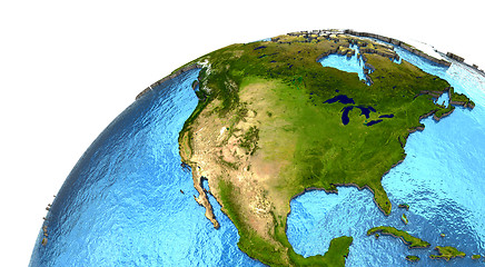 Image showing North American continent on Earth