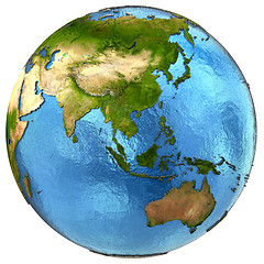 Image showing Asian continent on Earth