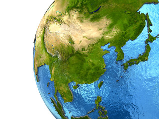 Image showing Asian continent on Earth