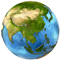 Image showing Asian continent on Earth