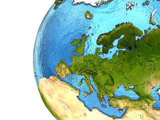 Image showing European continent on Earth