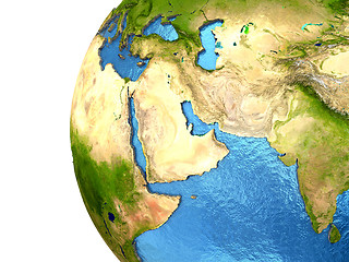 Image showing Middle East region on Earth