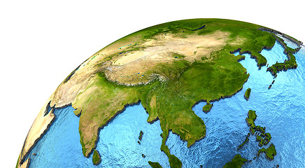 Image showing Asian continent on Earth