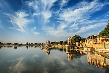 Image showing Indian landmark Gadi Sagar in Rajasthan