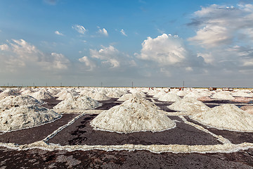 Image showing Salt mine at lake