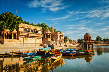 Image showing Indian landmark Gadi Sagar in Rajasthan