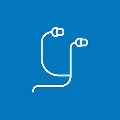 Image showing Earphone line icon.