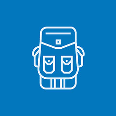 Image showing Backpack line icon.