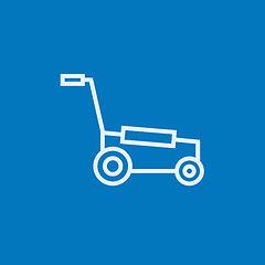 Image showing Lawnmover line icon.