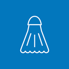 Image showing Shuttlecock line icon.