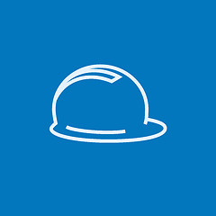 Image showing Hard hat line icon.