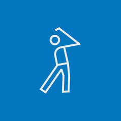 Image showing Golfer line icon.