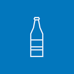 Image showing Glass bottle line icon.