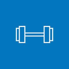 Image showing Dumbbell line icon.