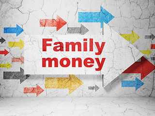 Image showing Banking concept: arrow with Family Money on grunge wall background
