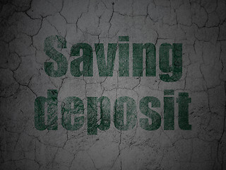 Image showing Money concept: Saving Deposit on grunge wall background
