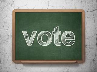 Image showing Political concept: Vote on chalkboard background