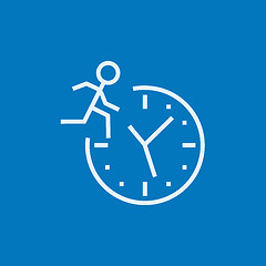 Image showing Time management line icon.