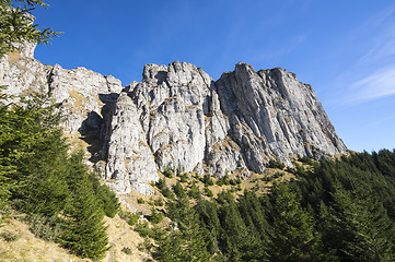 Image showing Autumn stone wall