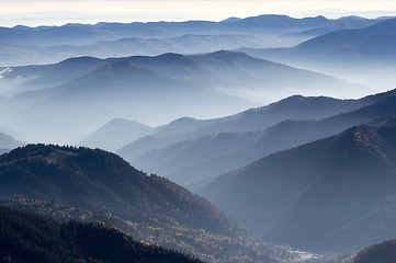 Image showing Morning fog in autumn