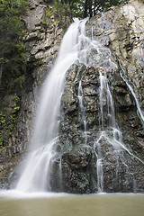 Image showing Mountains stone waterfall