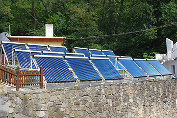 Image showing Solar panels for warm water