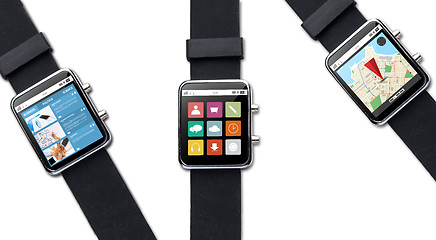 Image showing close up of smart watch with application on screen