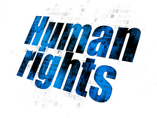 Image showing Political concept: Human Rights on Digital background