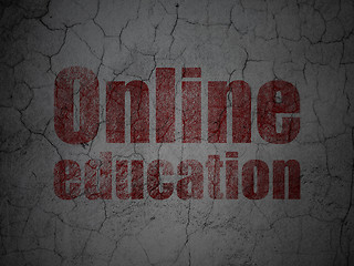 Image showing Learning concept: Online Education on grunge wall background