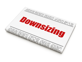Image showing Business concept: newspaper headline Downsizing