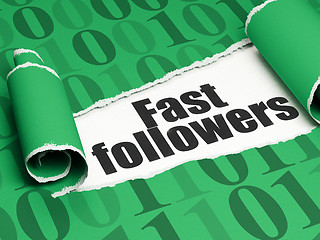 Image showing Business concept: black text Fast Followers under the piece of  torn paper