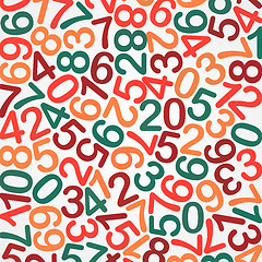 Image showing Abstract Education background: multicolor Numbers ?n White, vector illustration