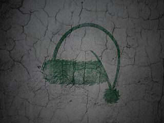 Image showing Entertainment, concept: Christmas Hat on grunge wall background