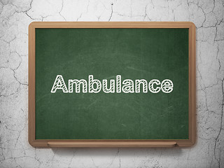 Image showing Healthcare concept: Ambulance on chalkboard background