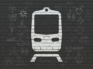 Image showing Travel concept: Train on wall background