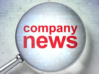 Image showing News concept: Company News with optical glass