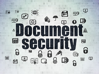 Image showing Protection concept: Document Security on Digital Paper background